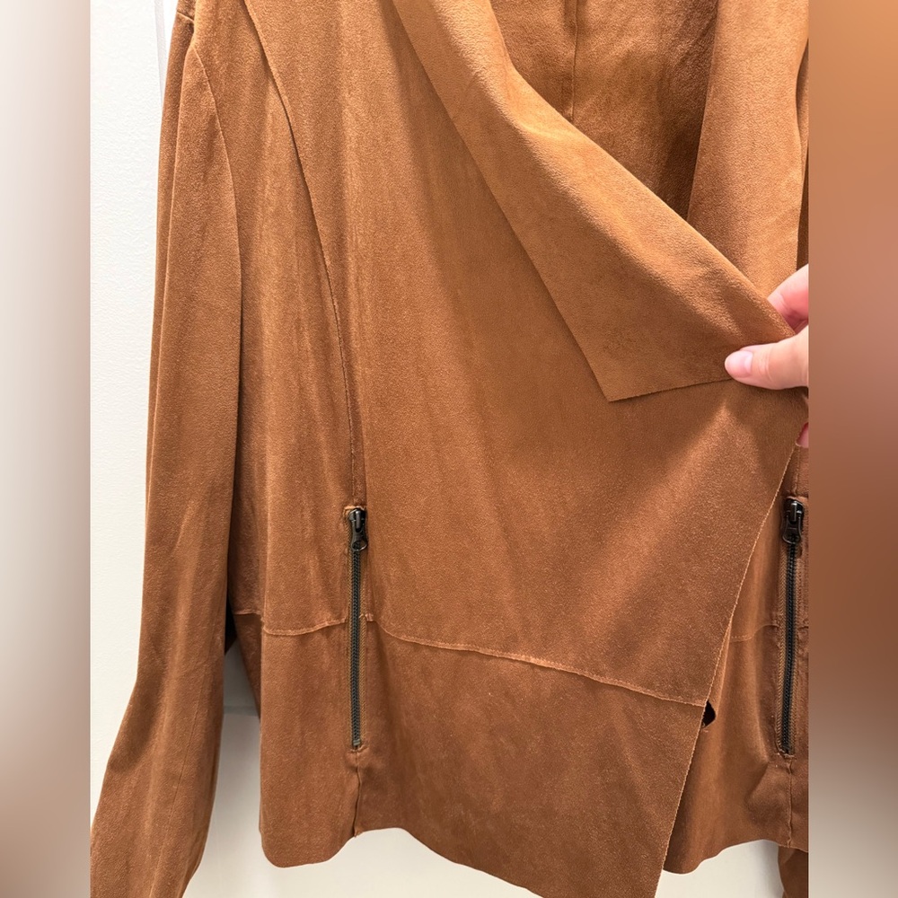 Sofia Vergara Women's Camel Moto Single-Breasted Jacket - Picture 4 of 5